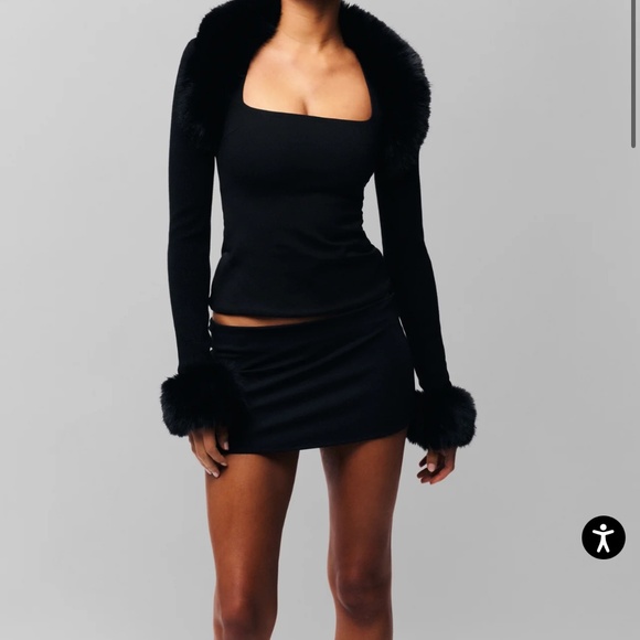 Guizio Faux Fur Knit Bolero Size Small NWT still in bag! - Picture 3 of 5